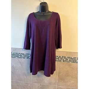 NWOT EILEEN FISHER 100% Linen Purple Tunic SZ M